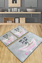 Mijölnir Juego de Alfombrillas de Baño Multicolor (3 piezas)